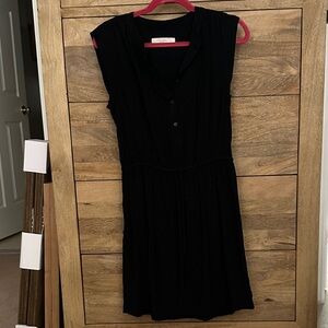 LOFT Black Midi Dress